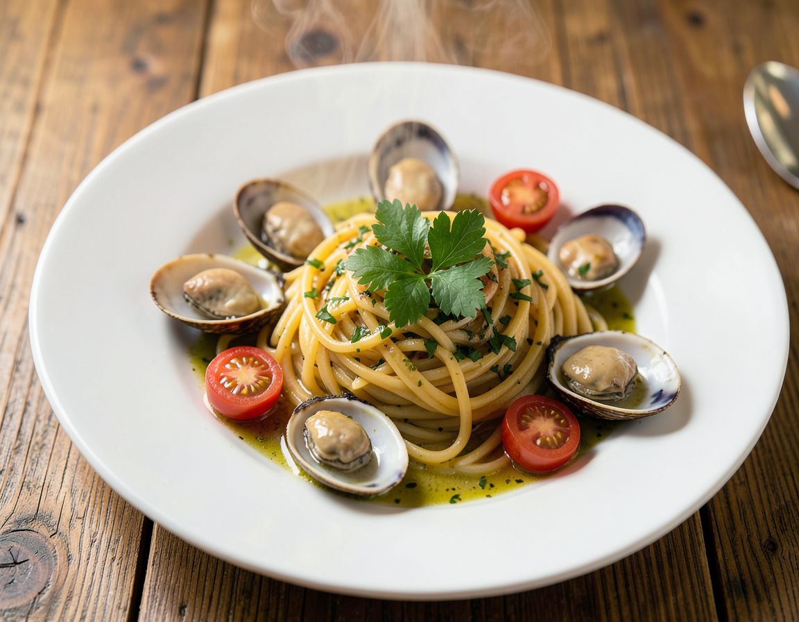 Spaghetti allo scoglio con cozze e vongole